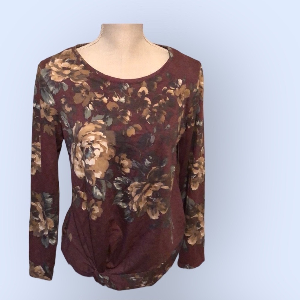 Alyx maroon floral long sleeve T-shirt. Medium